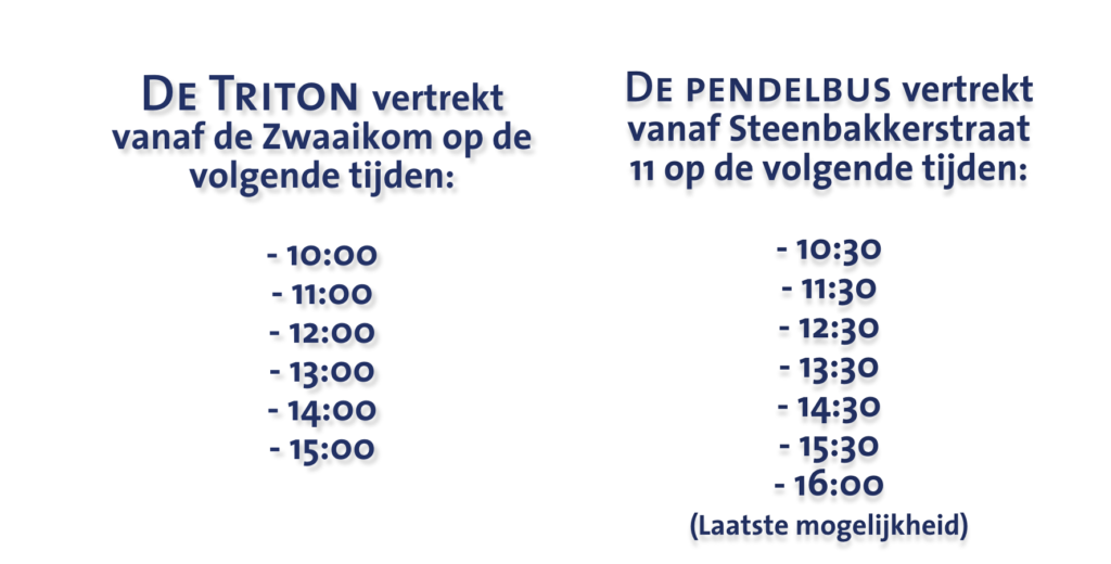 Tijden pendel+boot